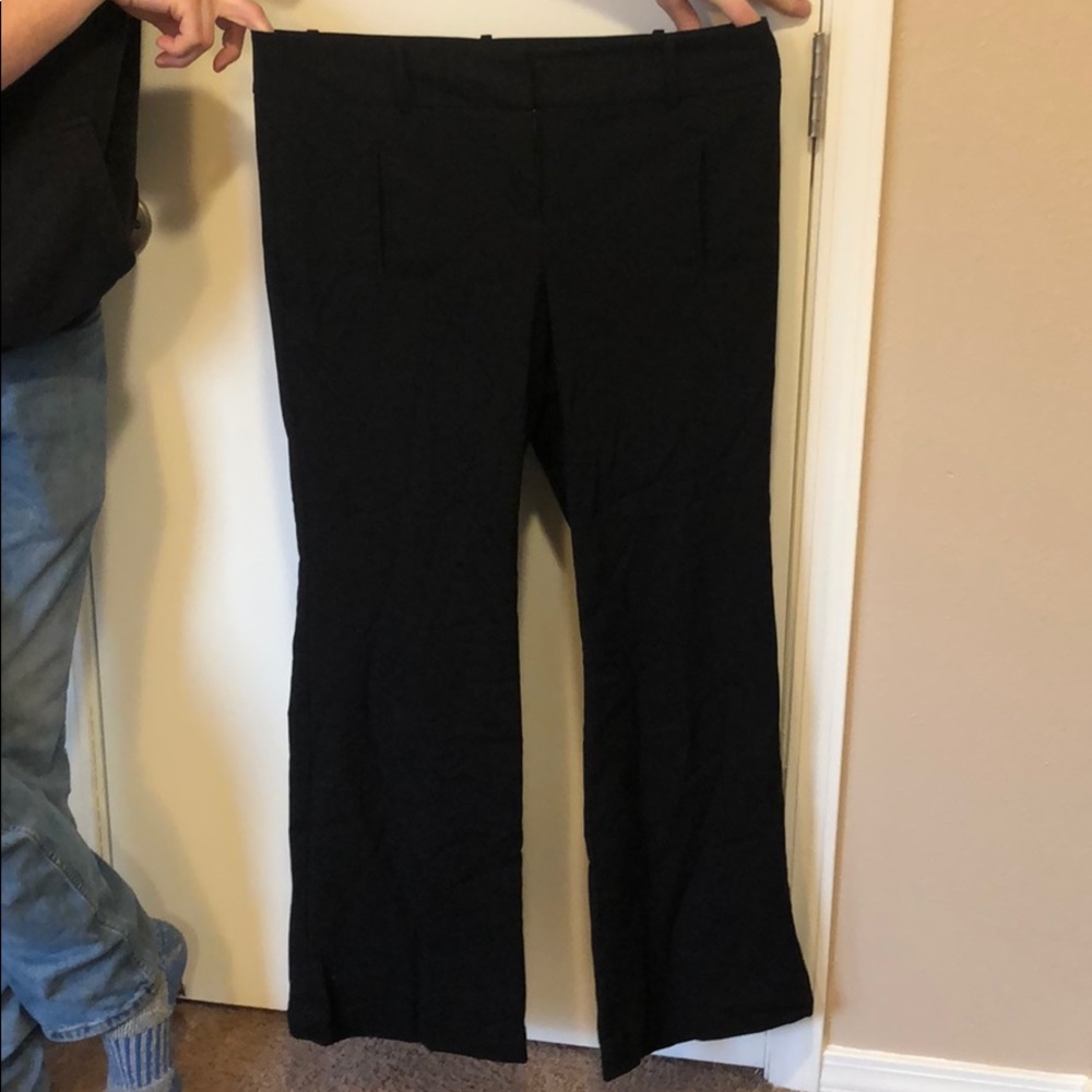BLACK WORK PANTS- LOFT